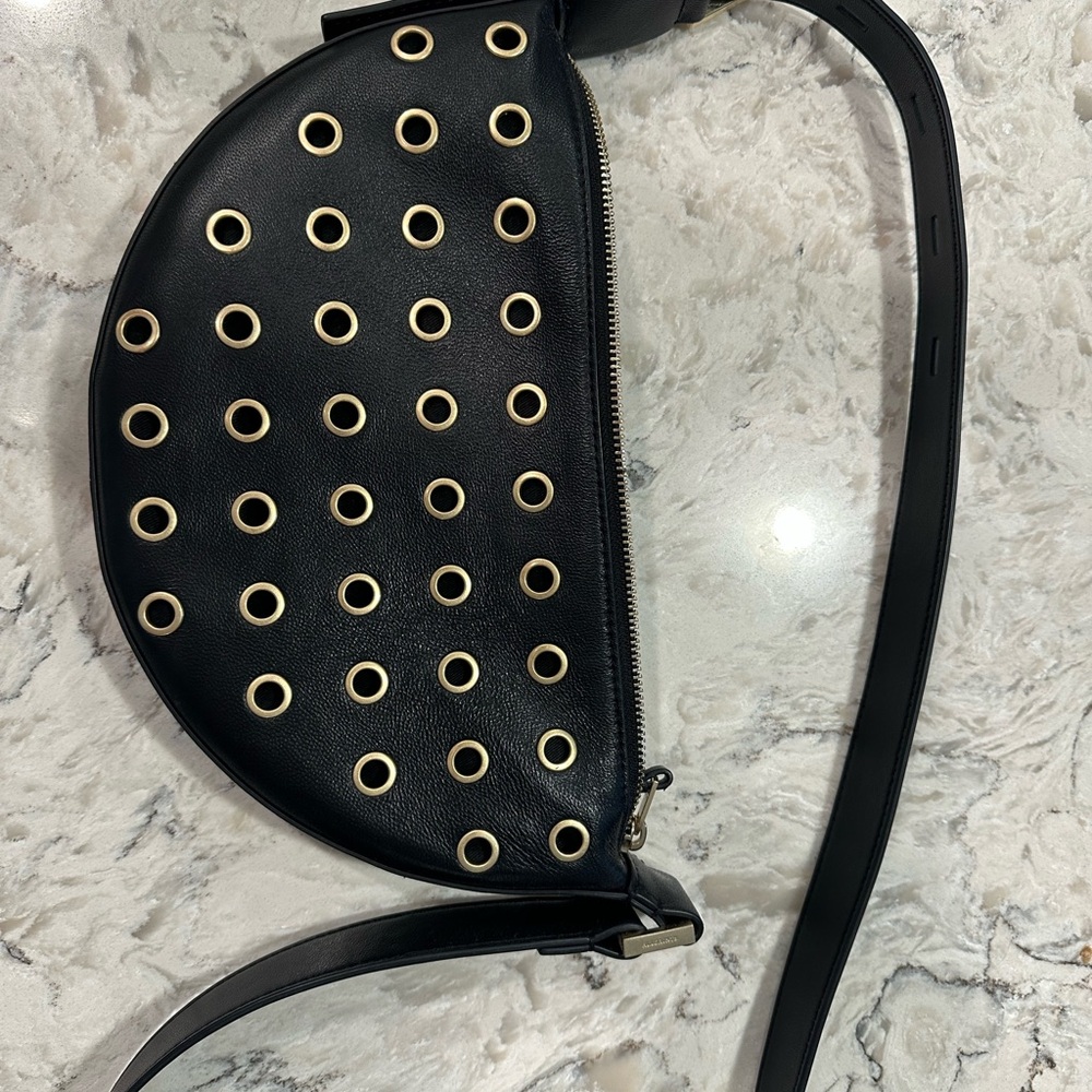 All Saints Black and Gold Women's Bag